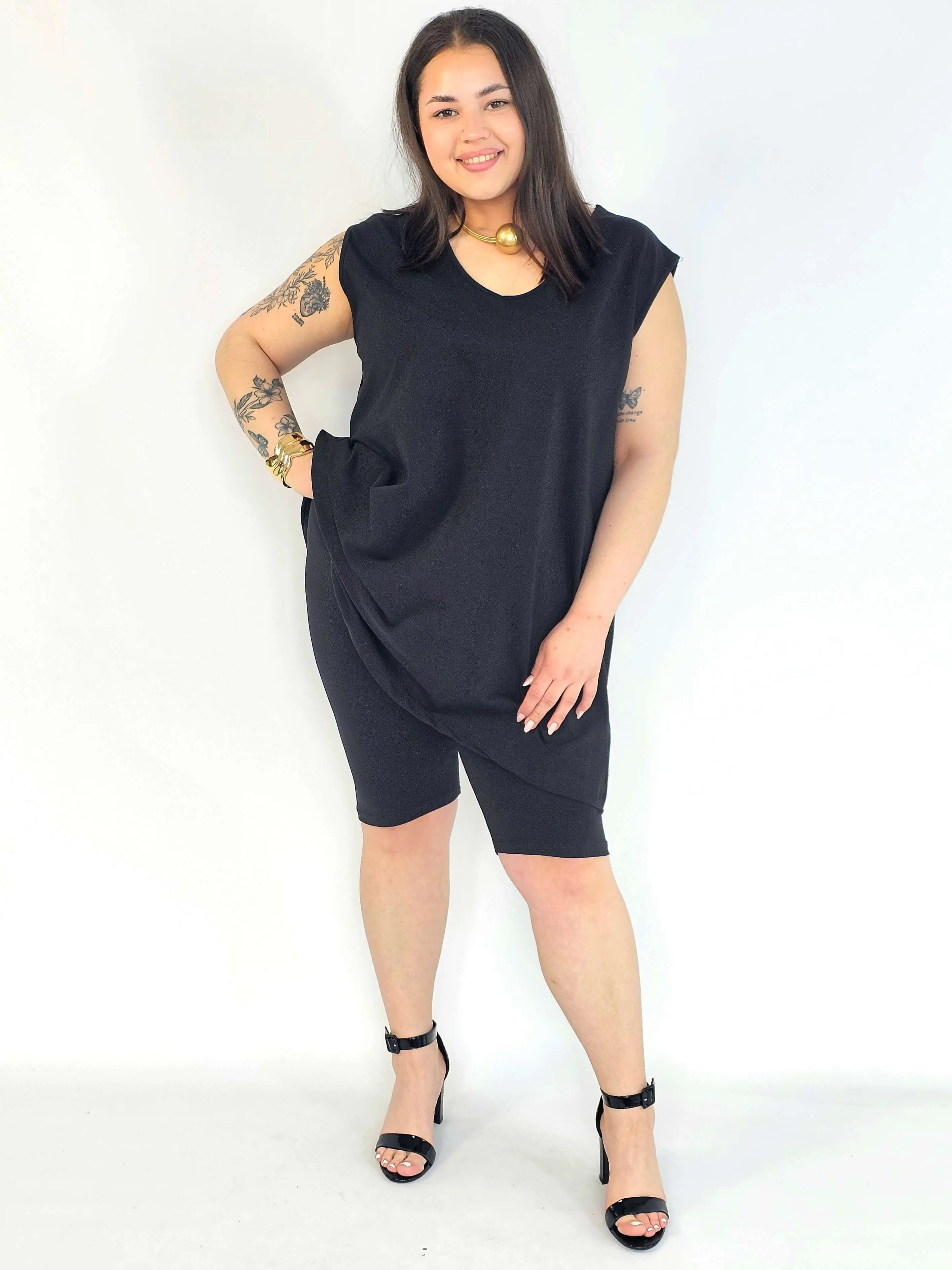 Komplet plus size tunika i legginsy – komplet XXL damski Stylowa XL