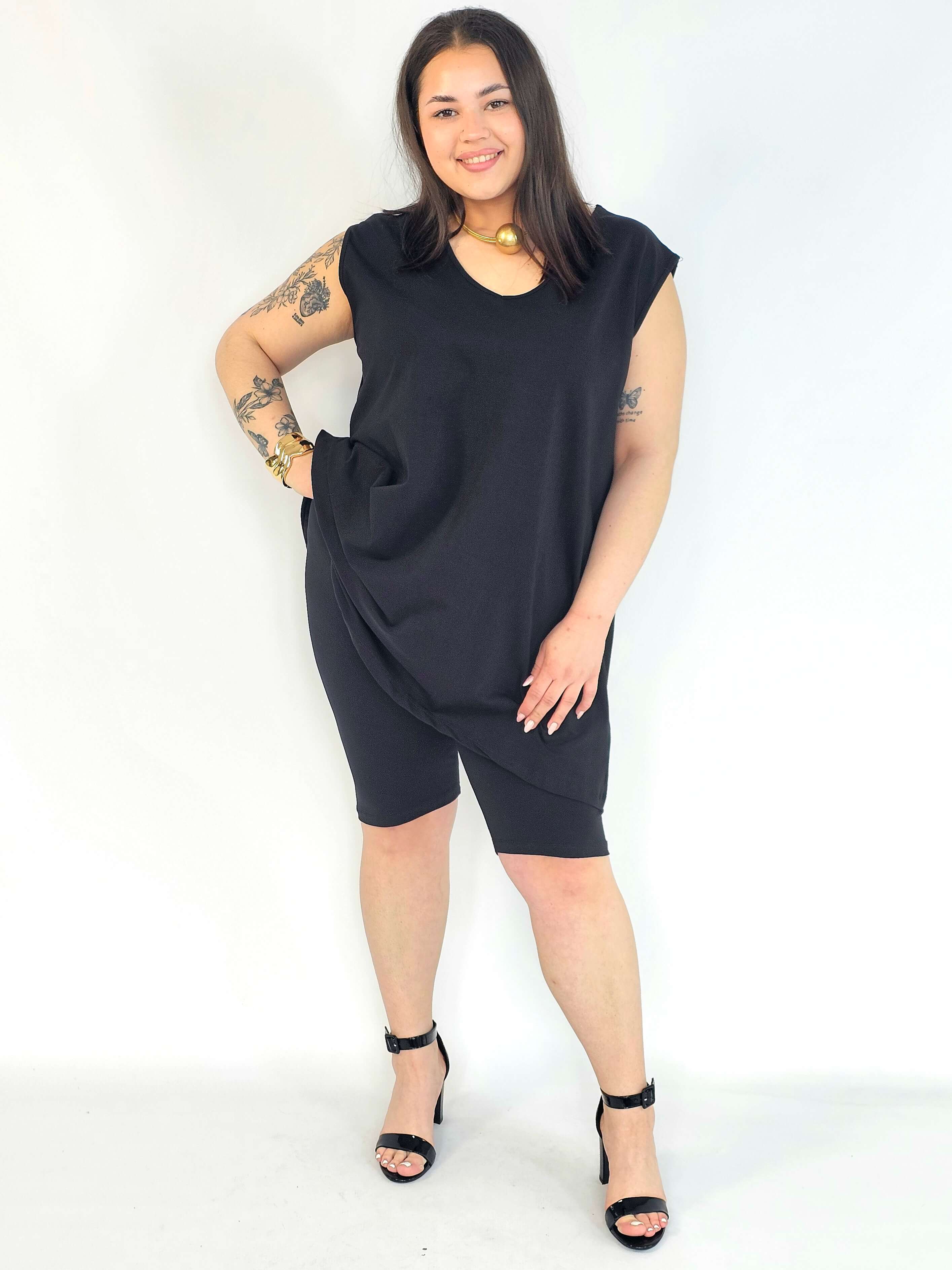 Komplet plus size tunika i legginsy – komplet XXL damski Stylowa XL