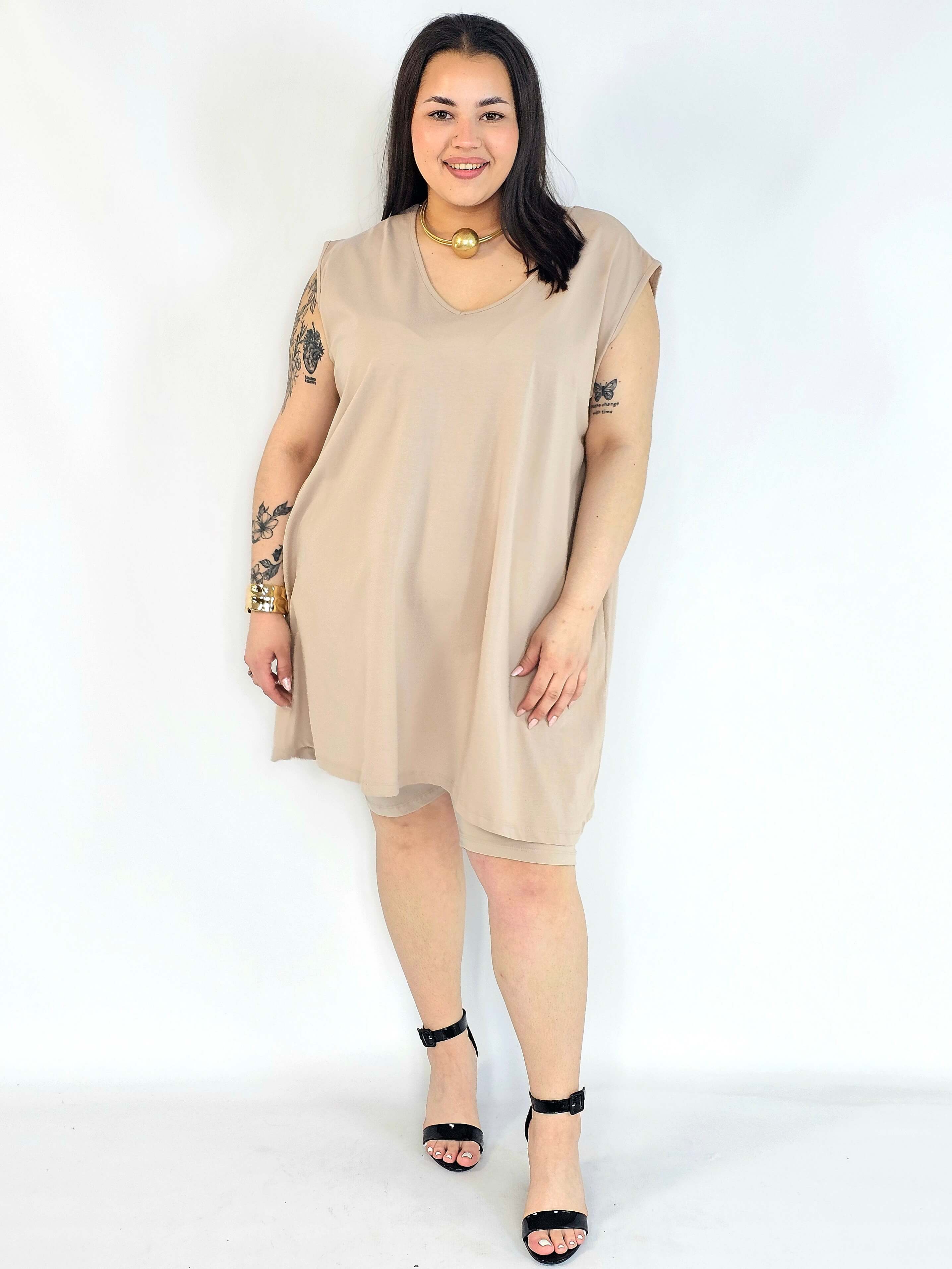 Komplet plus size tunika i legginsy – komplet XXL damski Stylowa XL