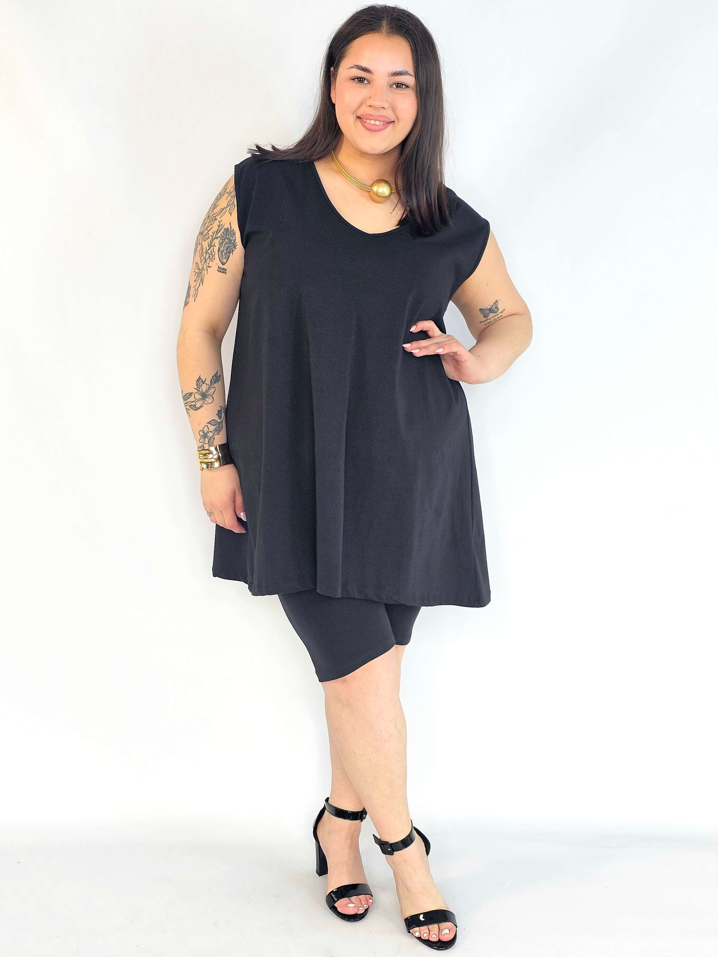 Komplet plus size tunika i legginsy – komplet XXL damski Stylowa XL