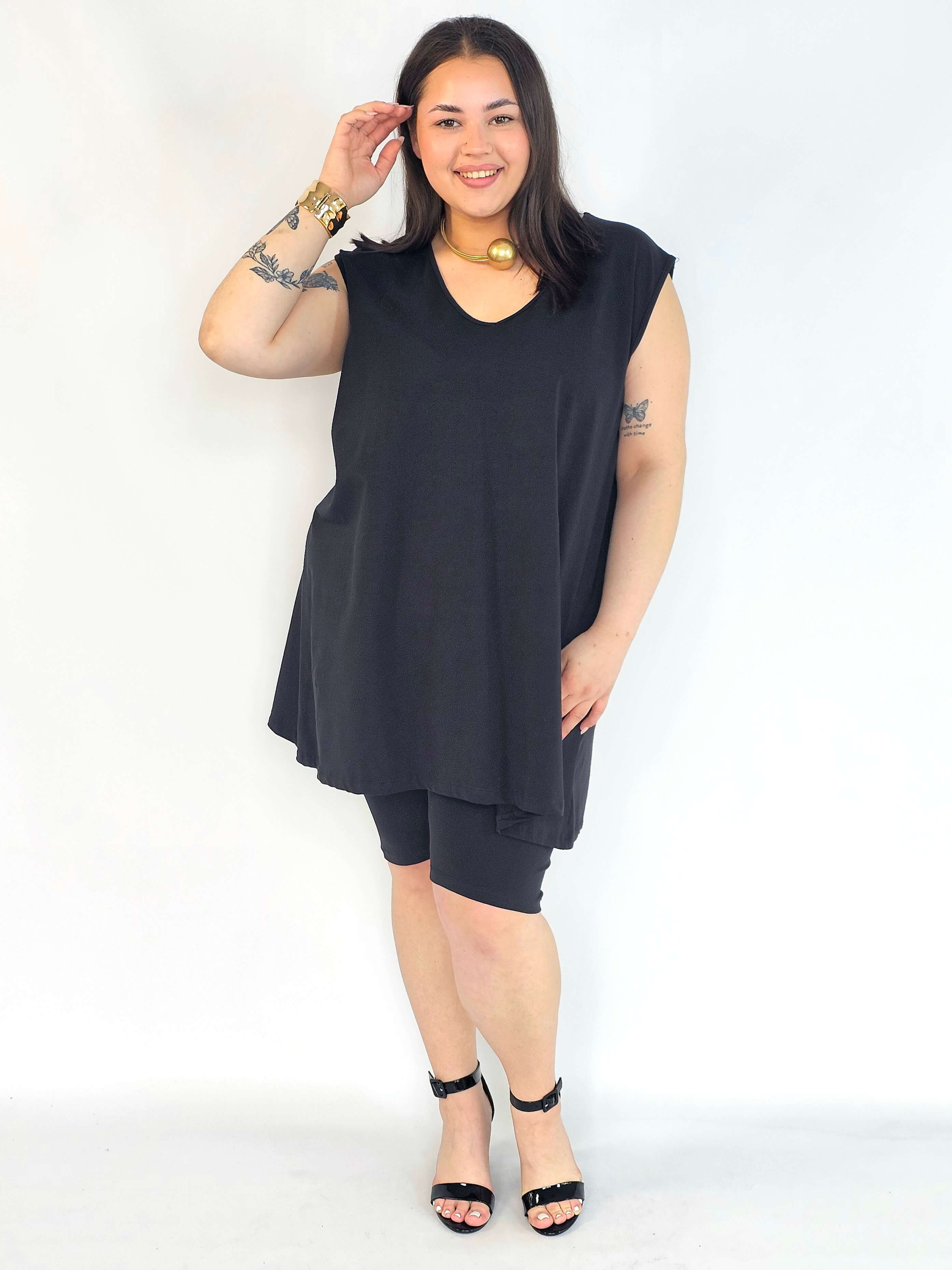 Komplet plus size tunika i legginsy – komplet XXL damski Stylowa XL