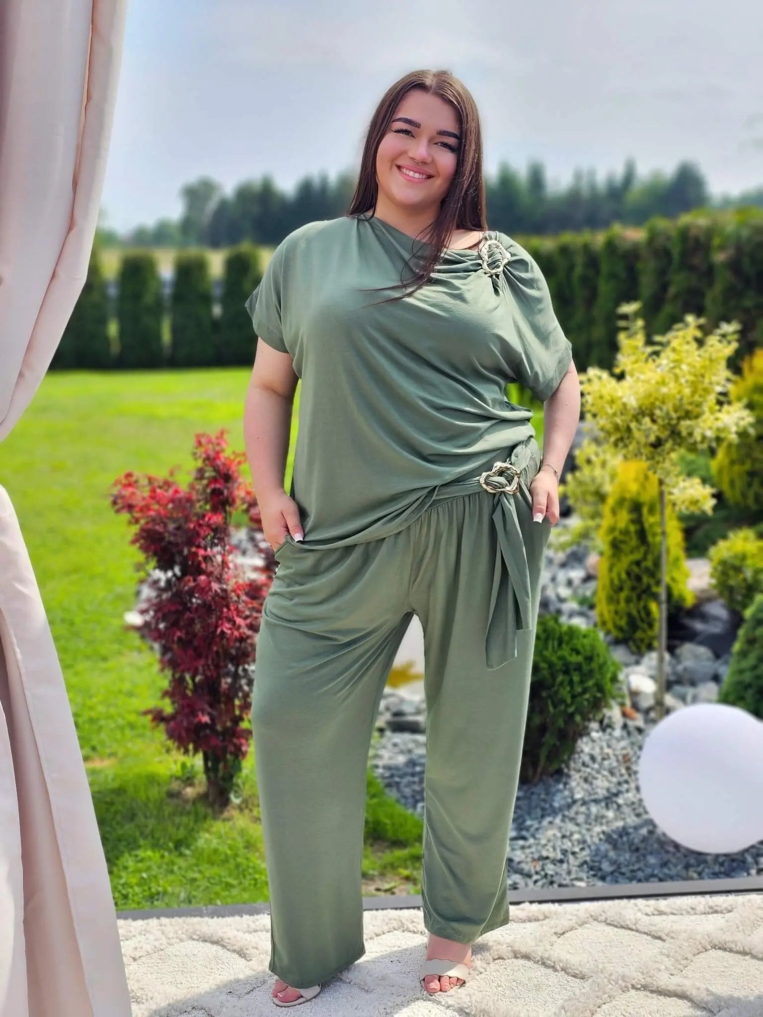 Komplet z ozdobnymi klamrami Stylowa XL