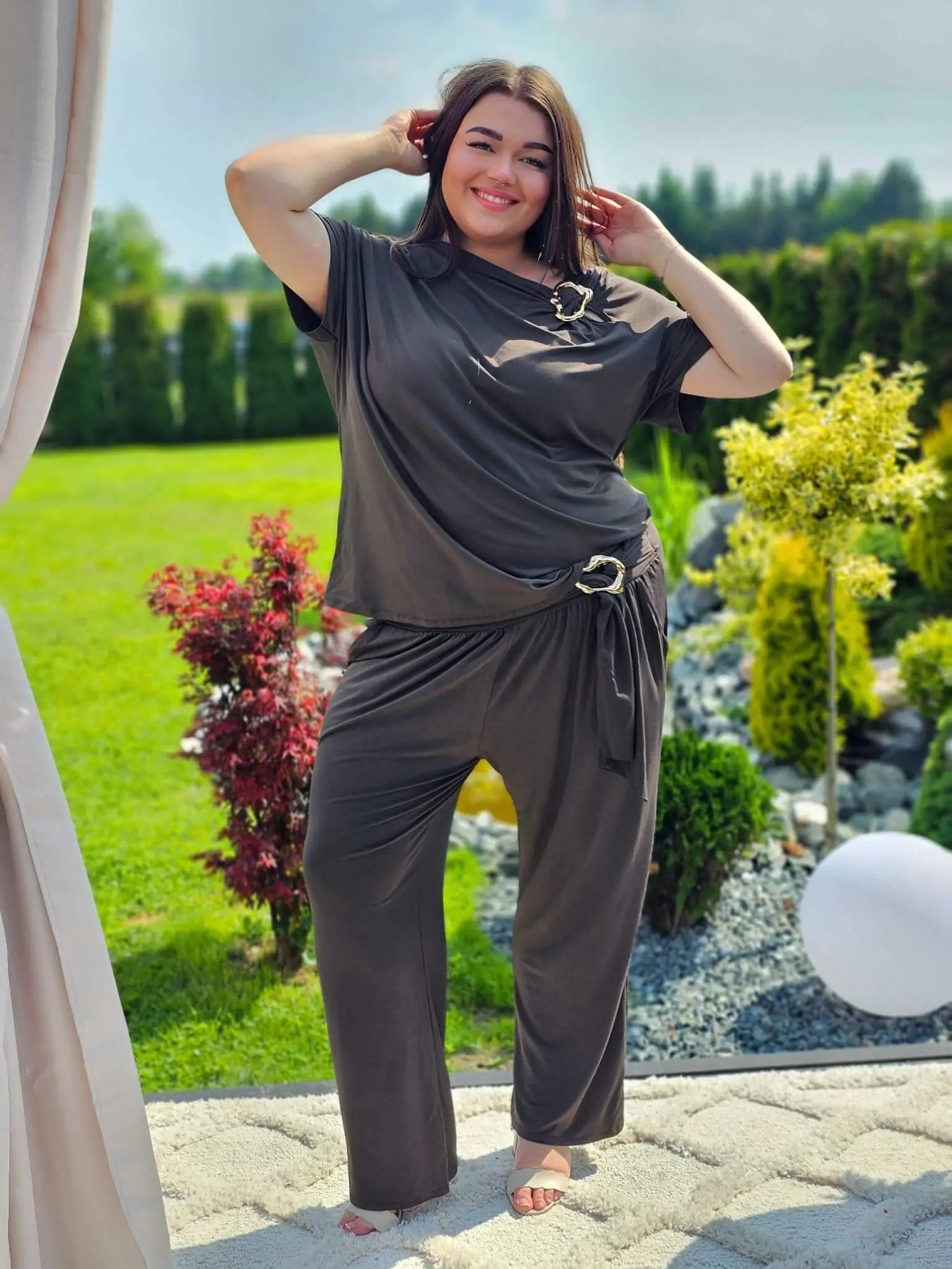 Komplet z ozdobnymi klamrami Stylowa XL