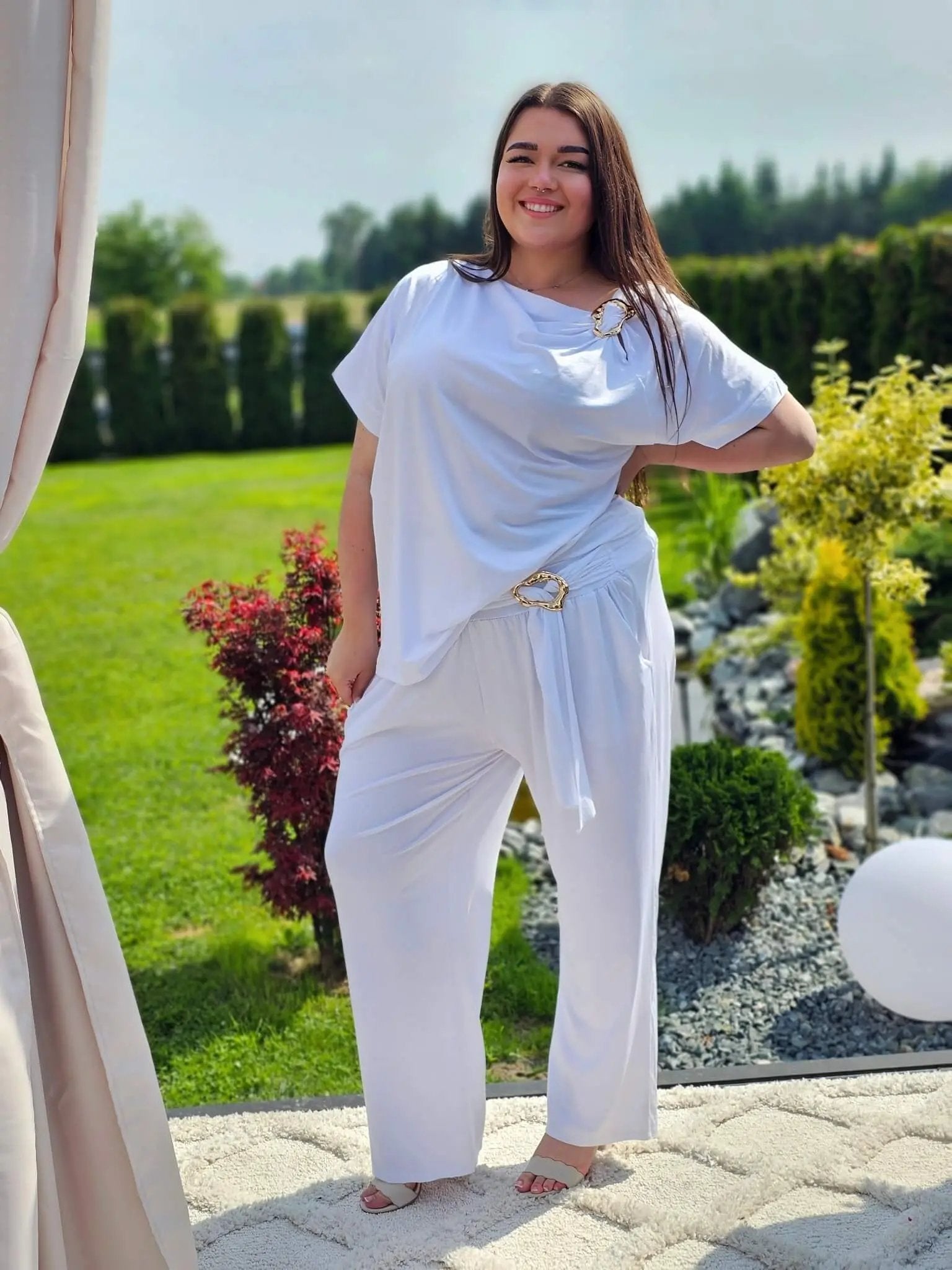 Komplet z ozdobnymi klamrami Stylowa XL