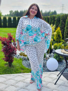 Komplet z plisowanymi spodniami i koszulą - kilka kolorów Stylowa XL