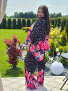 Komplet z plisowanymi spodniami i koszulą - kilka kolorów Stylowa XL