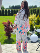 Komplet z plisowanymi spodniami i koszulą - kilka kolorów Stylowa XL