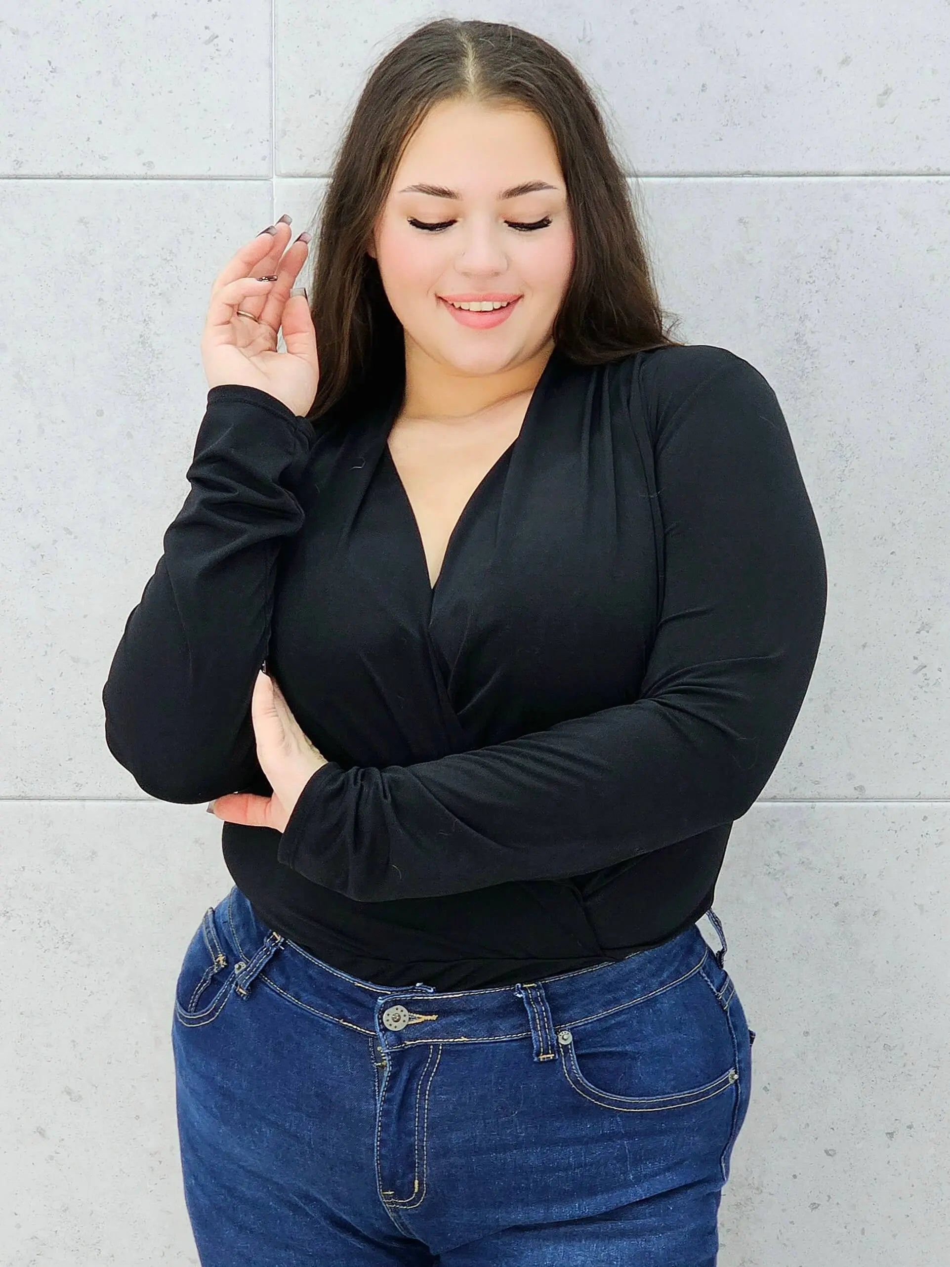 body kopertowe Stylowa XL – detale materiału z bliska 