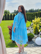 Koronkowa sukienka z falowanym dołem Stylowa XL