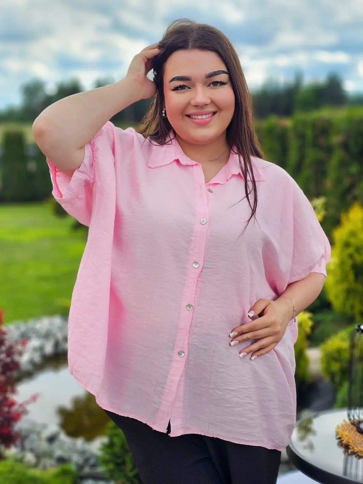 Koszula o luźnym kroju Stylowa XL