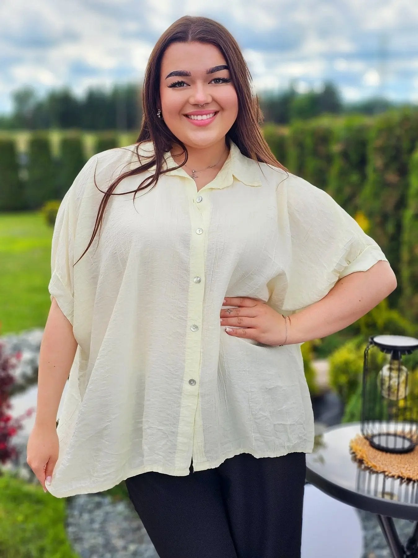 Koszula o luźnym kroju Stylowa XL