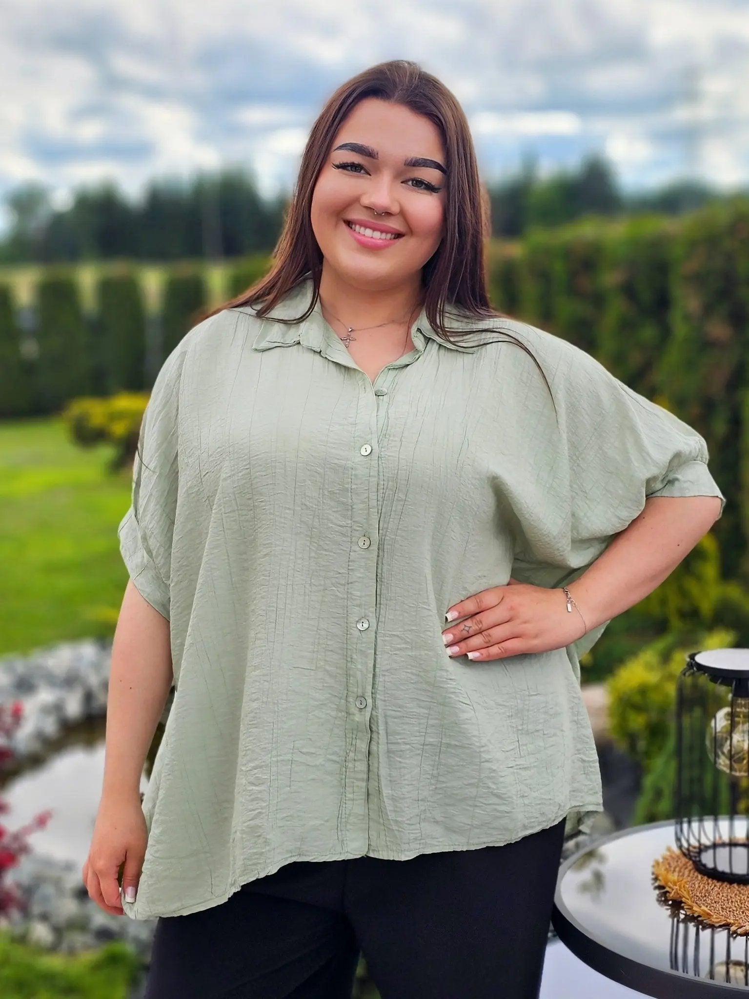 Koszula o luźnym kroju Stylowa XL