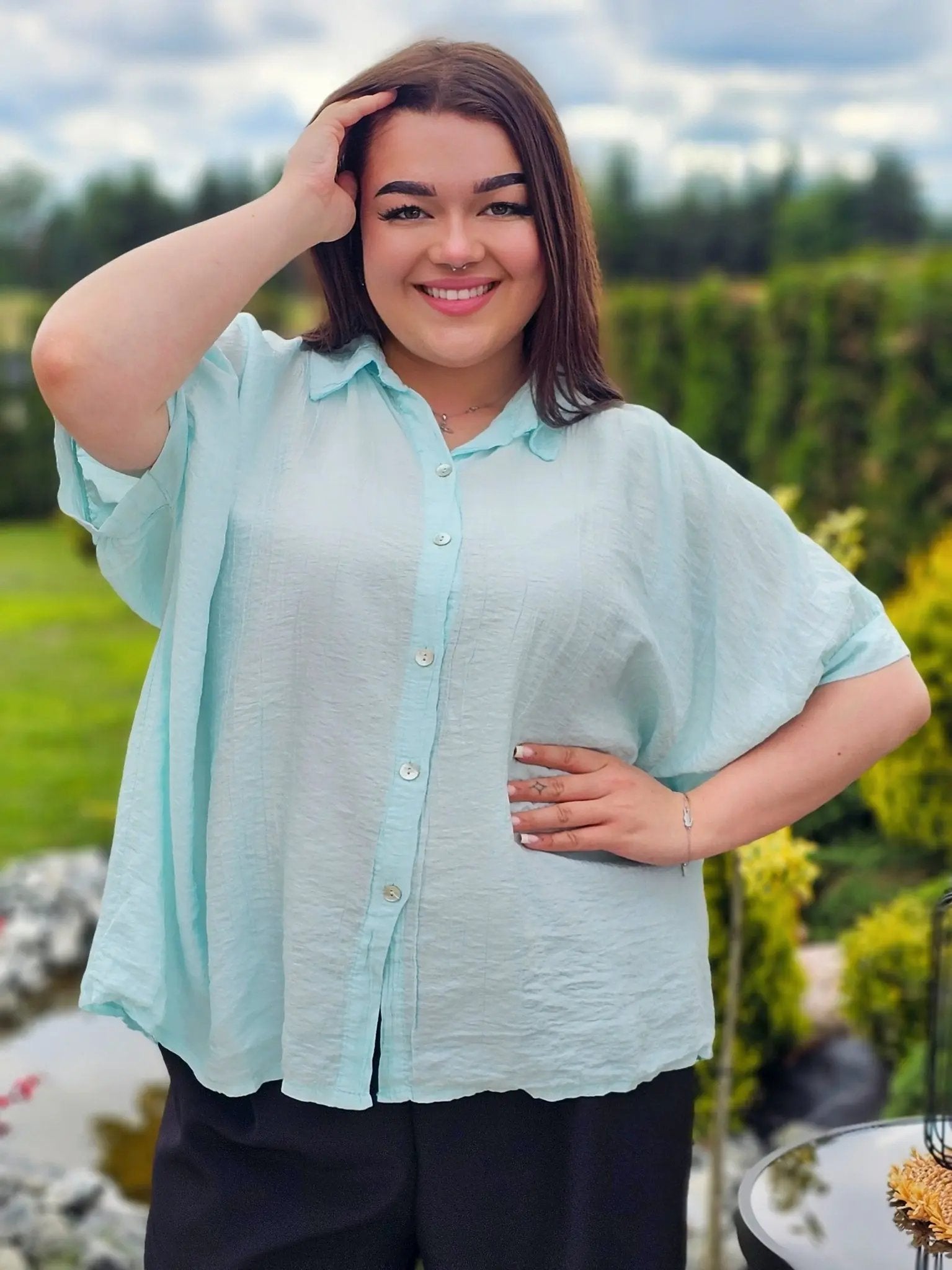 Koszula o luźnym kroju Stylowa XL