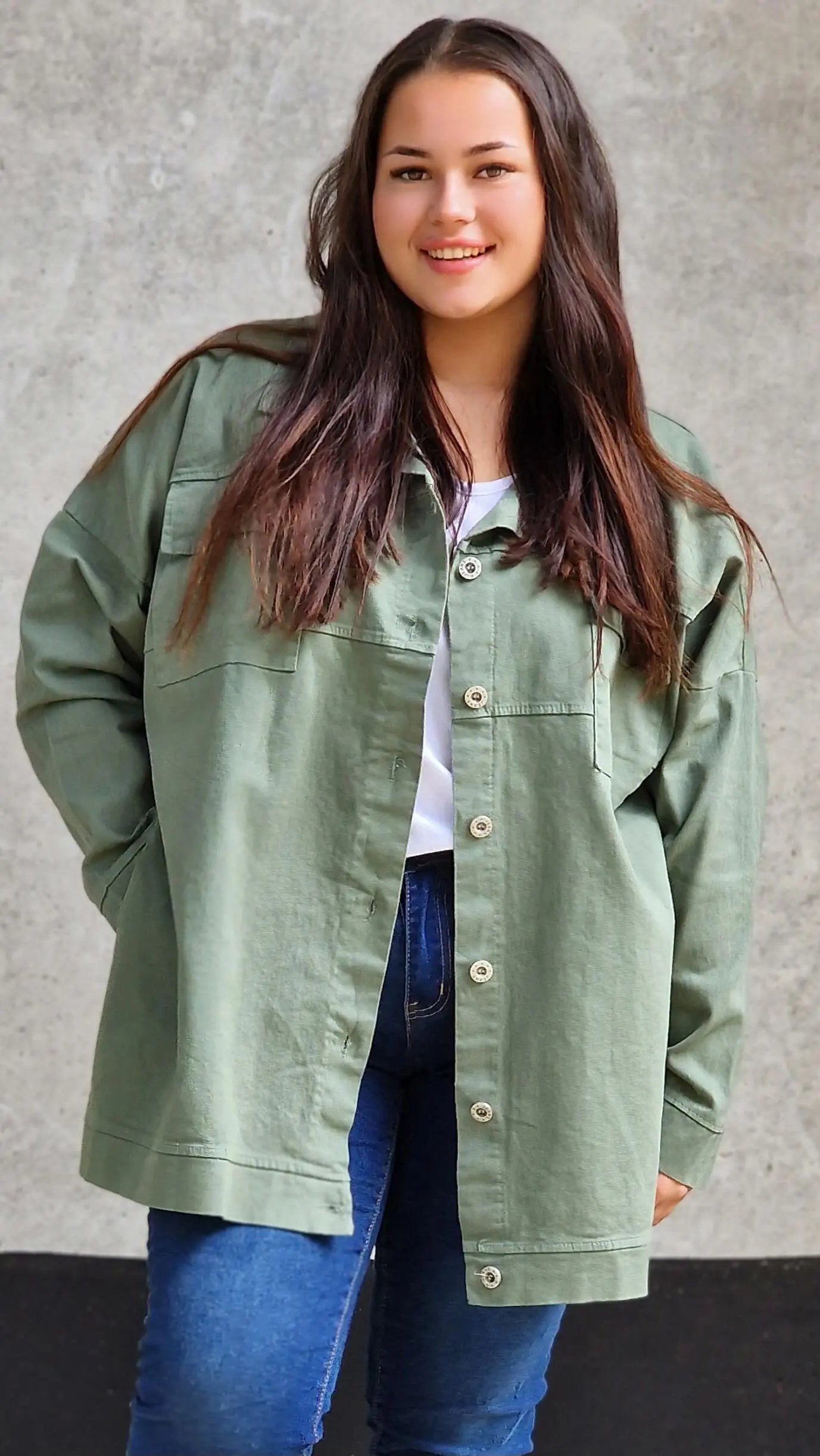 Koszula oversize z kieszeniami Stylowa XL