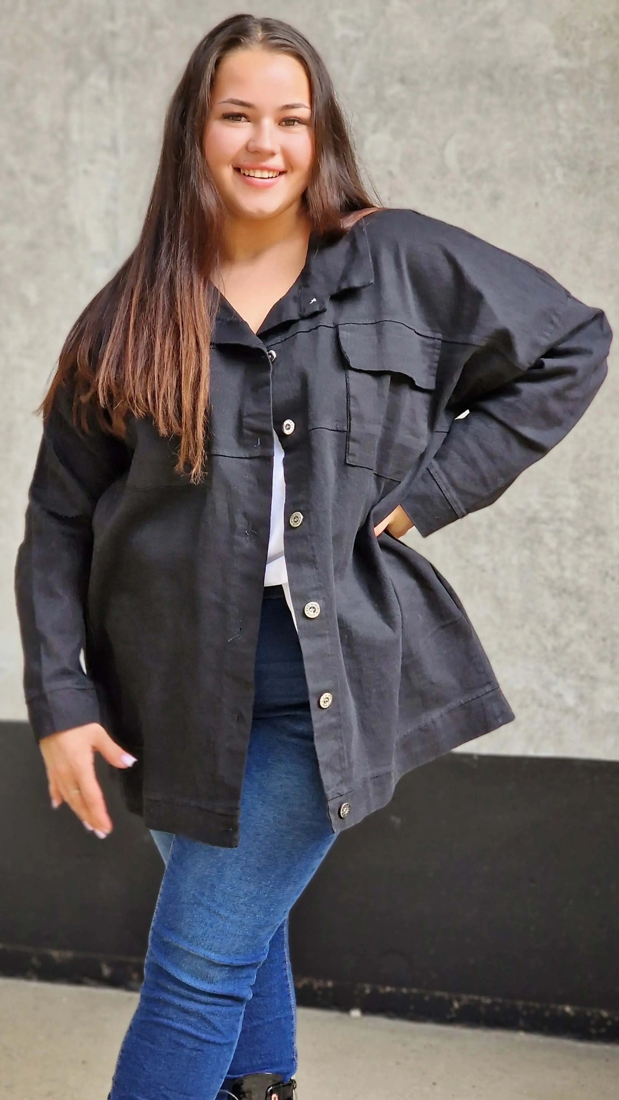 Koszula oversize z kieszeniami Stylowa XL