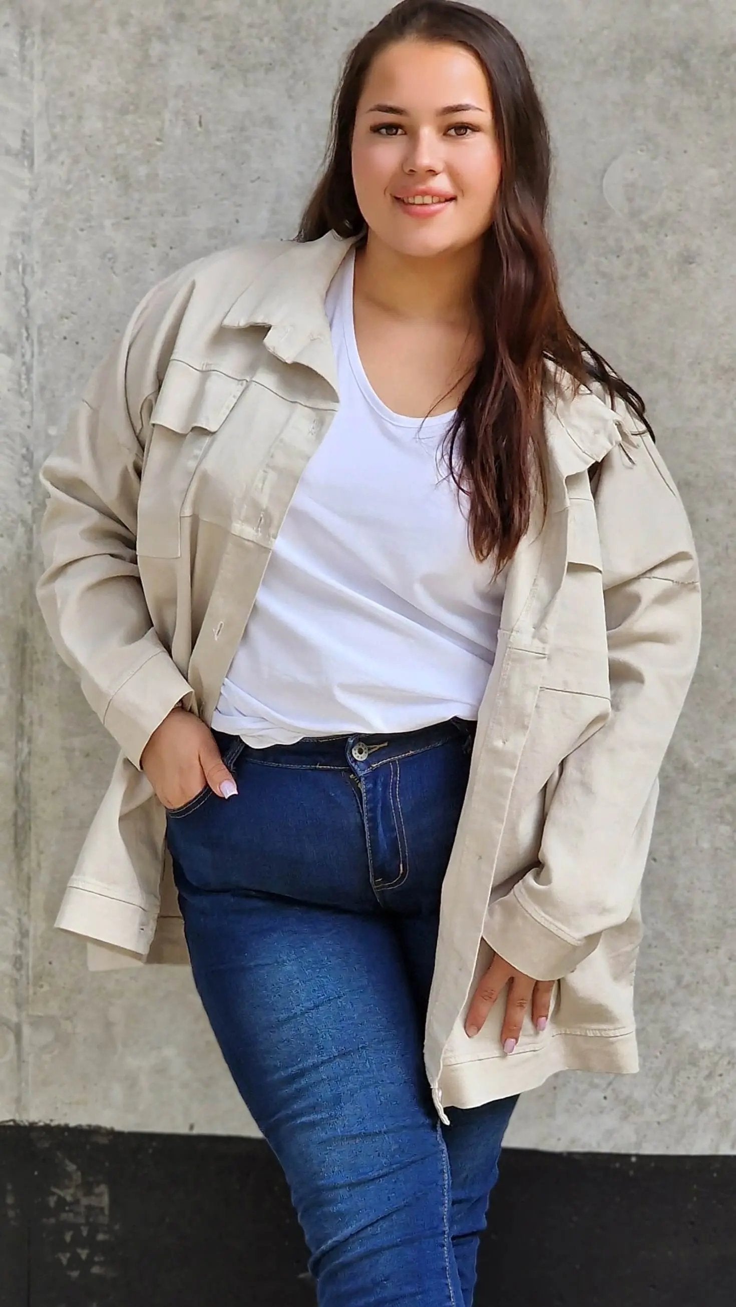 Koszula oversize z kieszeniami Stylowa XL