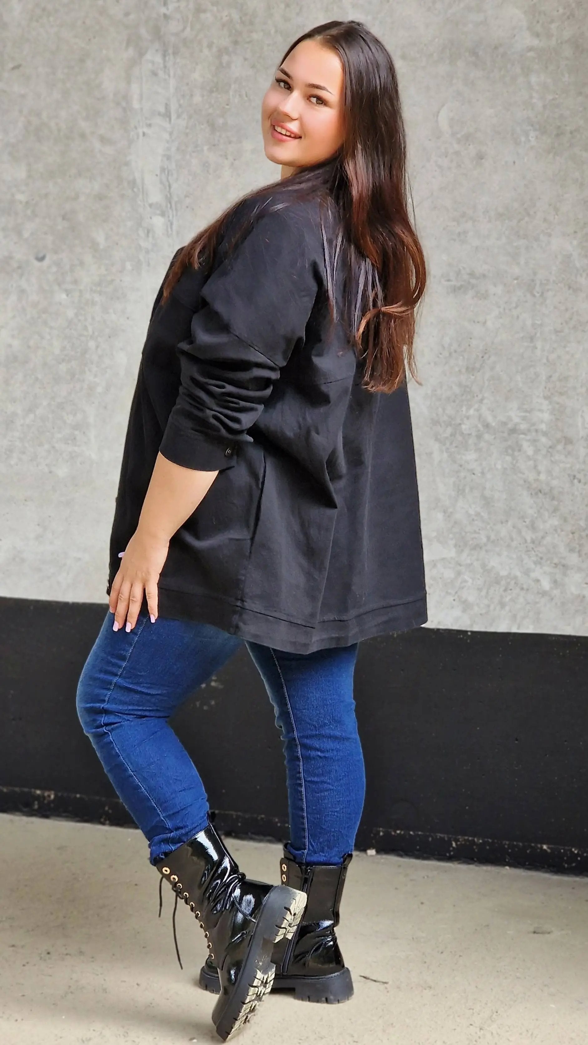 Koszula oversize z kieszeniami Stylowa XL