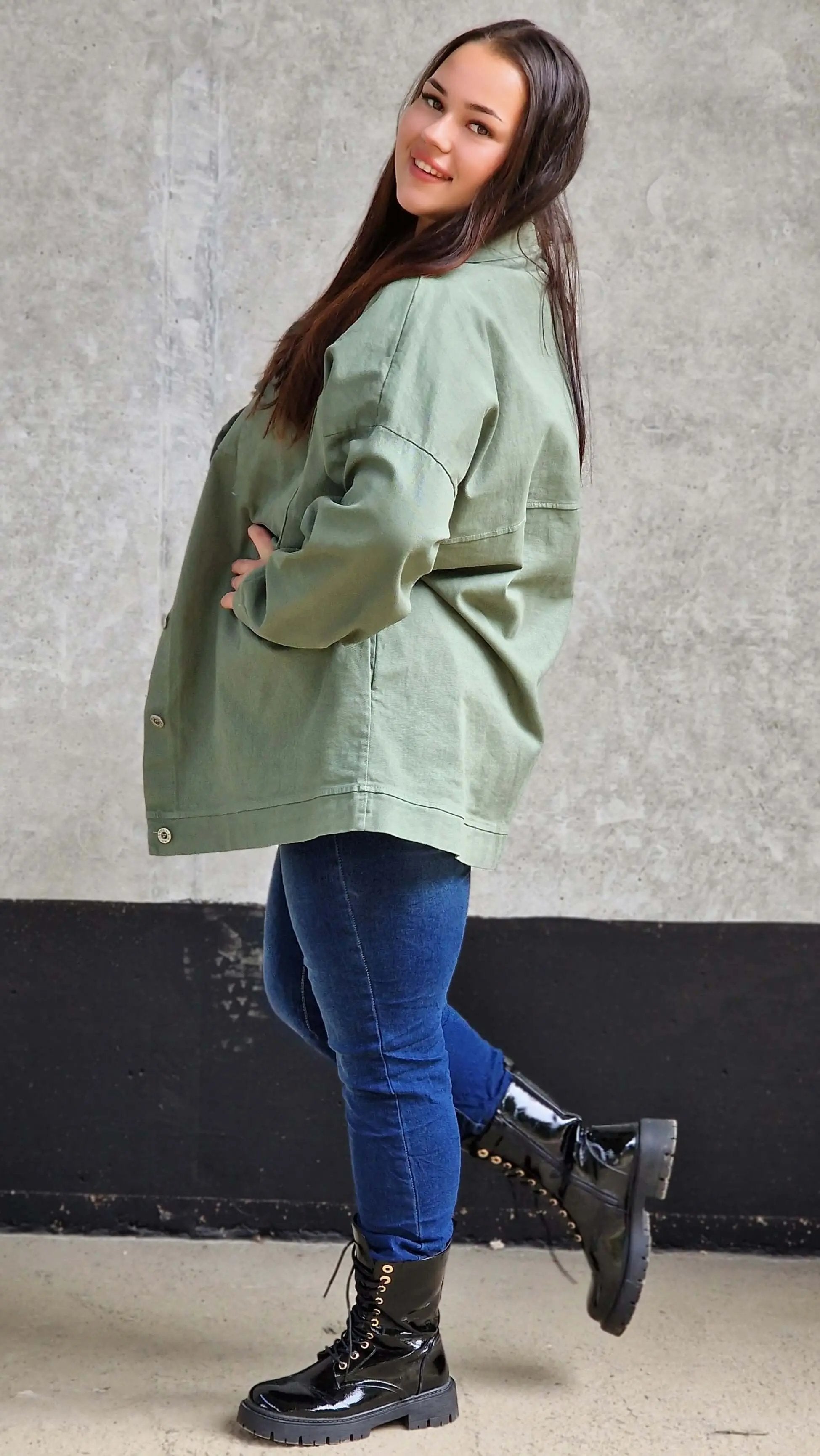 Koszula oversize z kieszeniami Stylowa XL