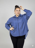 Koszula plus size damska klasyczna z kołnierzykiem – elegancka i wygodna Stylowa XL