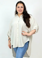 Koszula plus size oversize z wydłużonym tyłem – styl i komfort XXL Stylowa XL