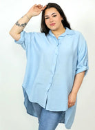 Koszula plus size oversize z wydłużonym tyłem – styl i komfort XXL Stylowa XL