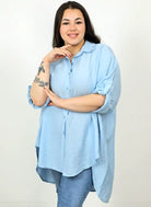 Koszula plus size oversize z wydłużonym tyłem – styl i komfort XXL Stylowa XL