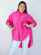 Koszula plus size oversize z wydłużonym tyłem – styl i komfort XXL Stylowa XL