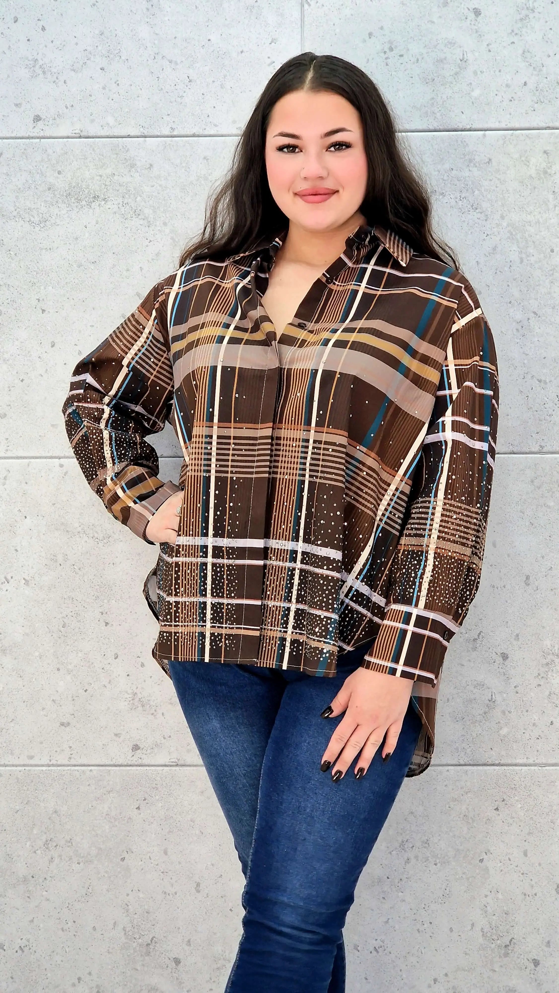 Koszula plus size w kratę – elegancja i komfort na co dzień Stylowa XL