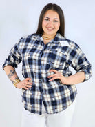 Koszula plus size w kratę oversize casual XXL Stylowa XL