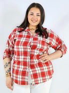 Koszula plus size w kratę oversize casual XXL Stylowa XL