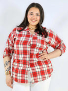 Koszula plus size w kratę oversize casual XXL Stylowa XL