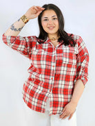 Koszula plus size w kratę oversize casual XXL Stylowa XL
