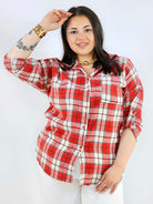 Koszula plus size w kratę oversize casual XXL Stylowa XL