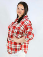 Koszula plus size w kratę oversize casual XXL Stylowa XL