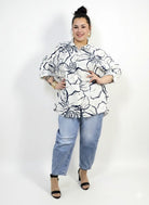 Koszula plus size z kobiecym wzorem i swobodnym fasonem Stylowa XL