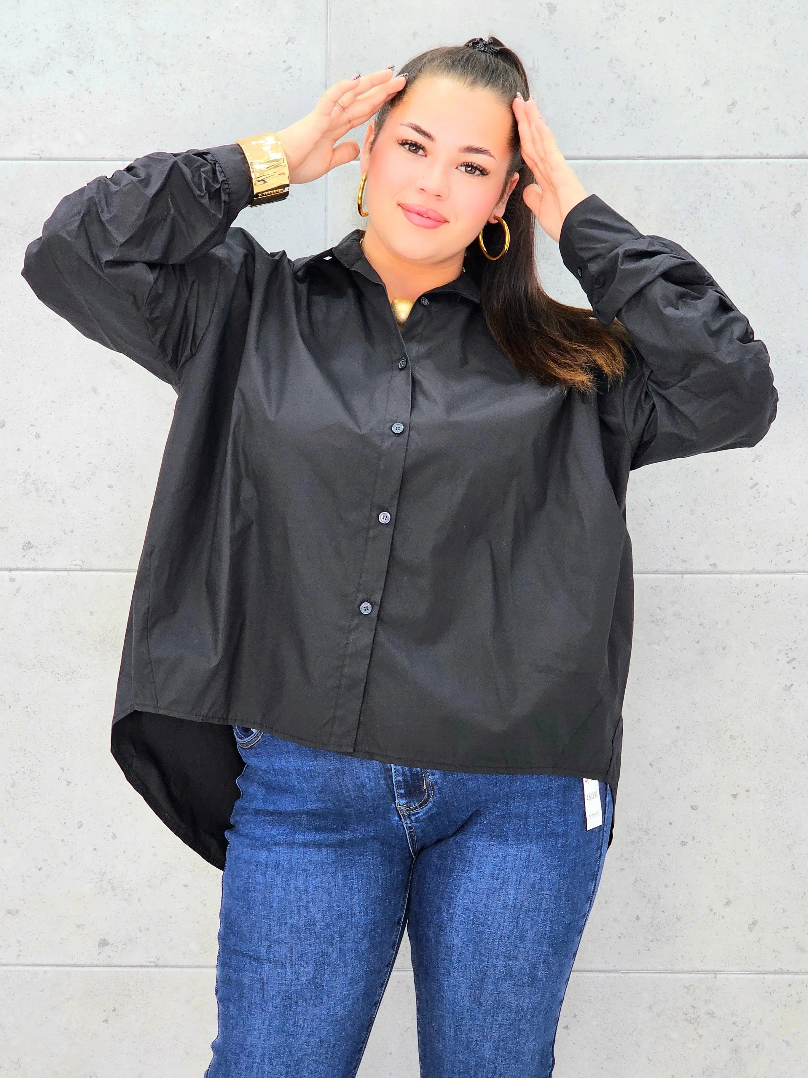 Koszula plus size z marszczonym rękawem – elegancja i komfort dla kobiet XXL Stylowa XL