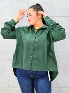 Koszula plus size z marszczonym rękawem – elegancja i komfort dla kobiet XXL Stylowa XL