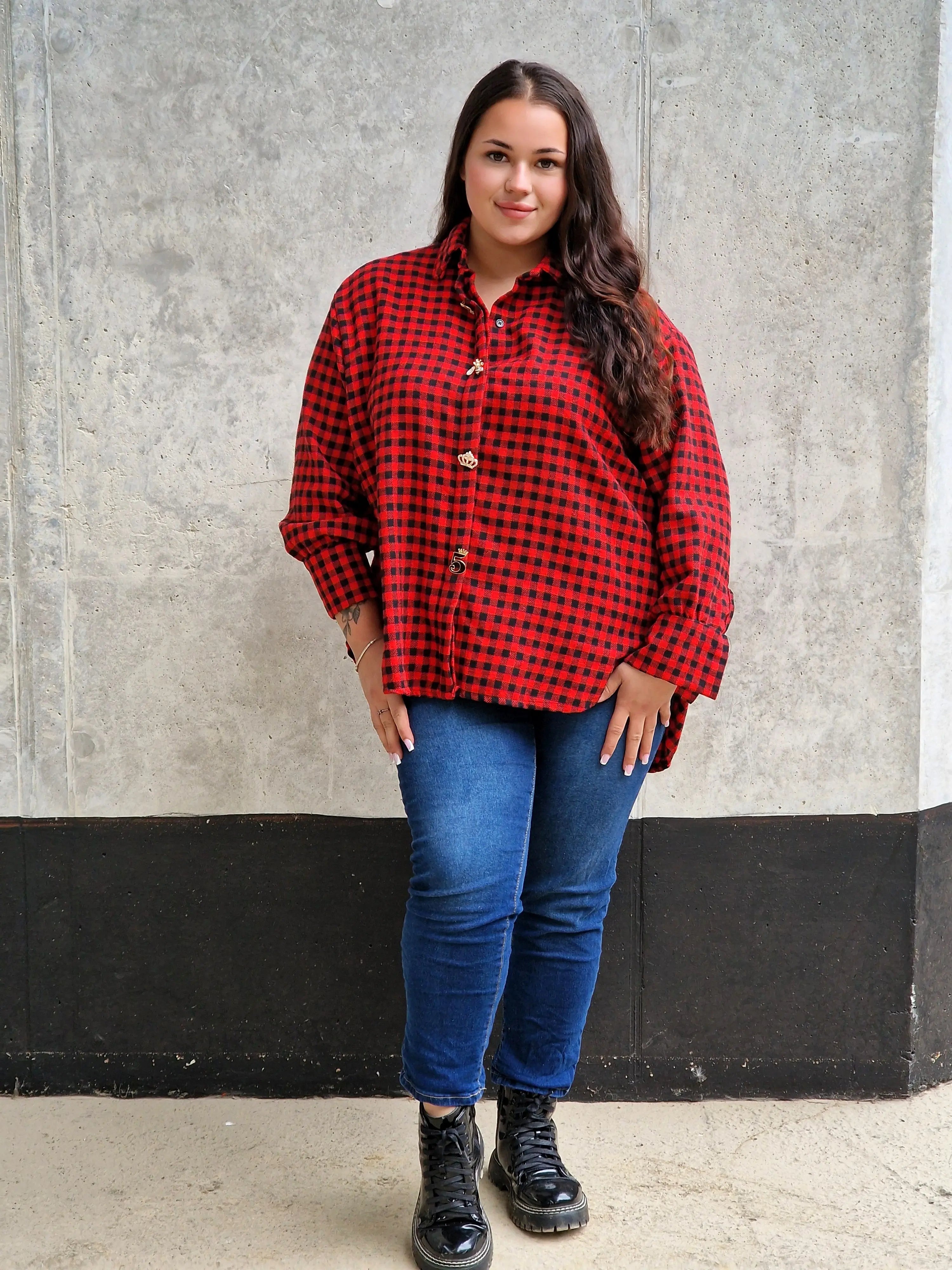 Koszula w Kratę StylowaXL – Moda Plus Size dla Kobiet XXL | Styl i Wygoda Stylowa XL