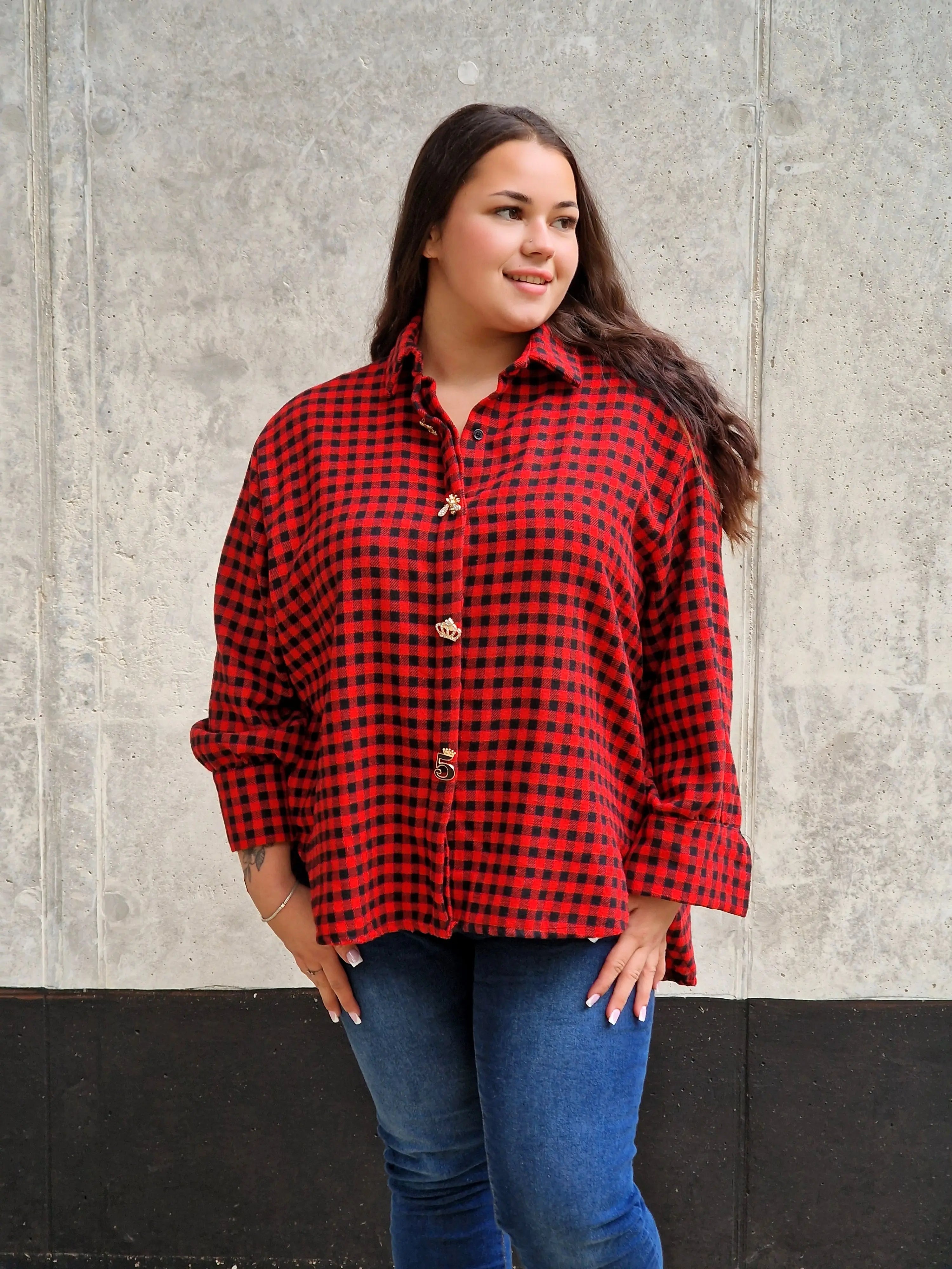 Koszula w Kratę StylowaXL – Moda Plus Size dla Kobiet XXL | Styl i Wygoda Stylowa XL