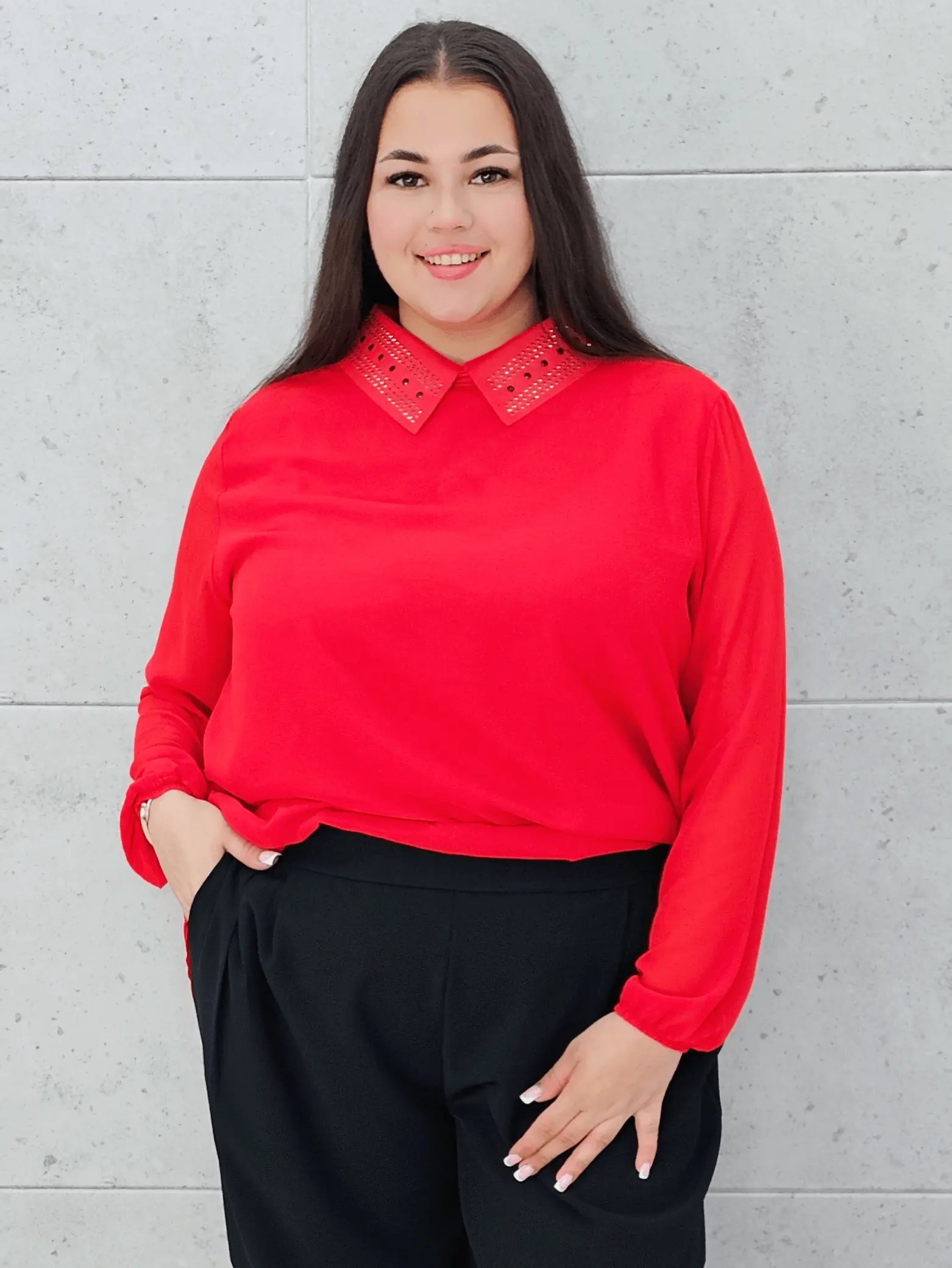 Koszula z Ozdobnym Kołnierzykiem – Elegancja i Styl Stylowa XL