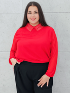 Koszula z Ozdobnym Kołnierzykiem – Elegancja i Styl Stylowa XL