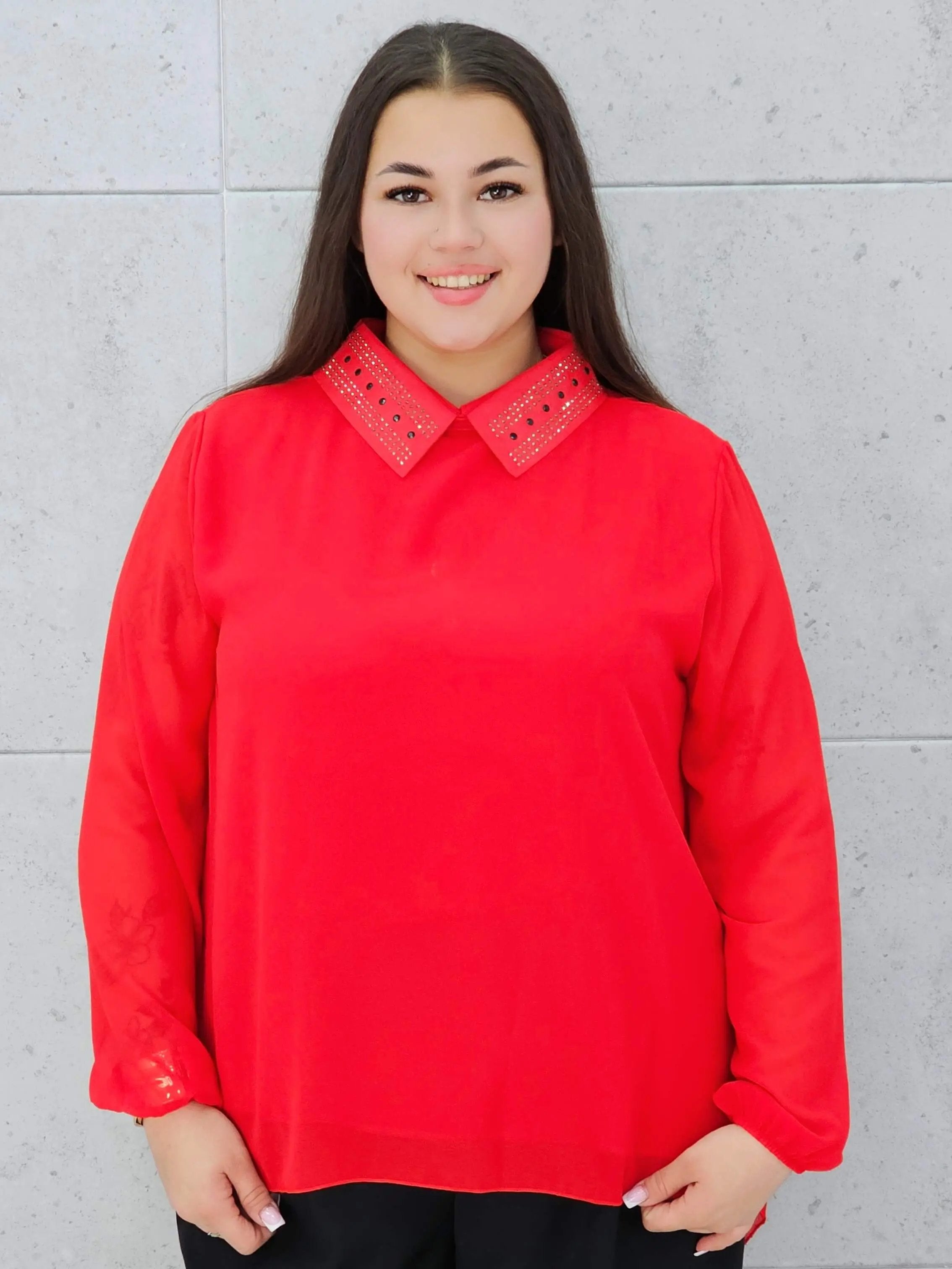 Koszula z Ozdobnym Kołnierzykiem – Elegancja i Styl Stylowa XL