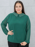 Koszula z Ozdobnym Kołnierzykiem – Elegancja i Styl Stylowa XL