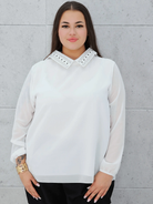 Koszula z Ozdobnym Kołnierzykiem – Elegancja i Styl Stylowa XL