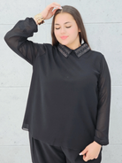 Koszula z Ozdobnym Kołnierzykiem – Elegancja i Styl Stylowa XL