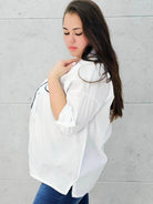 Koszula z kieszenią na przodzie z naszywaną MIKI Stylowa XL