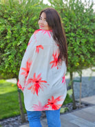 Koszulowa bluzka w kwiaty Stylowa XL