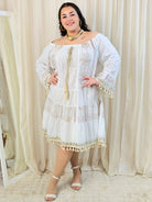 Krótka bawełniana sukienka w stylu boho Stylowa XL