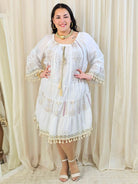 Krótka bawełniana sukienka w stylu boho Stylowa XL