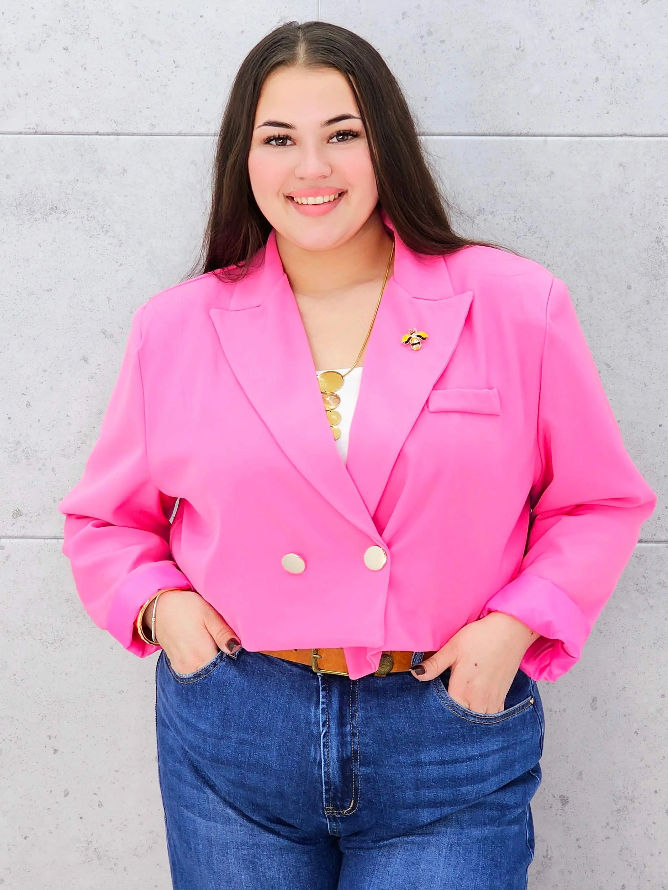 Krótka marynarka plus size z guzikami – stylowa i nowoczesna Stylowa XL Stylowa XL